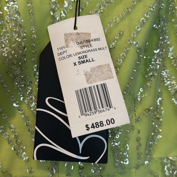 NWT Dress The Population Black Label "Charlie" jumpsuit XS Lemongrass Multi - Picture 8 of 16